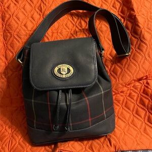 Burberry Black and Red Plaid Backpack